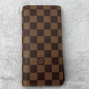 Louis Vuitton Brazza Wallet N60017 Damier Ebene Brown Mens Long Wallet Organizer